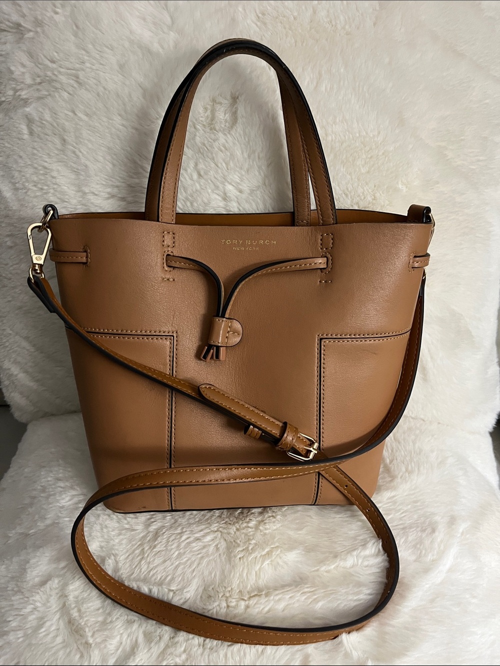 Tory Burch Brown Leather Crossbody Bag